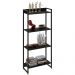 Estante Livreiro Multiuso Dynamica Industrial 60cm 4 Prateleiras C08 Preto Ônix - Mpozenato