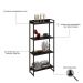 Estante Livreiro Multiuso Dynamica Industrial 60cm 4 Prateleiras C08 Preto Ônix - Mpozenato
