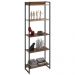 Estante Livreiro Multiuso Dynamica Industrial 60cm 5 Prateleiras C08 Nogal - Mpozenato