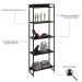 Estante Livreiro Multiuso Dynamica Industrial 60cm 5 Prateleiras C08 Preto Ônix - Mpozenato