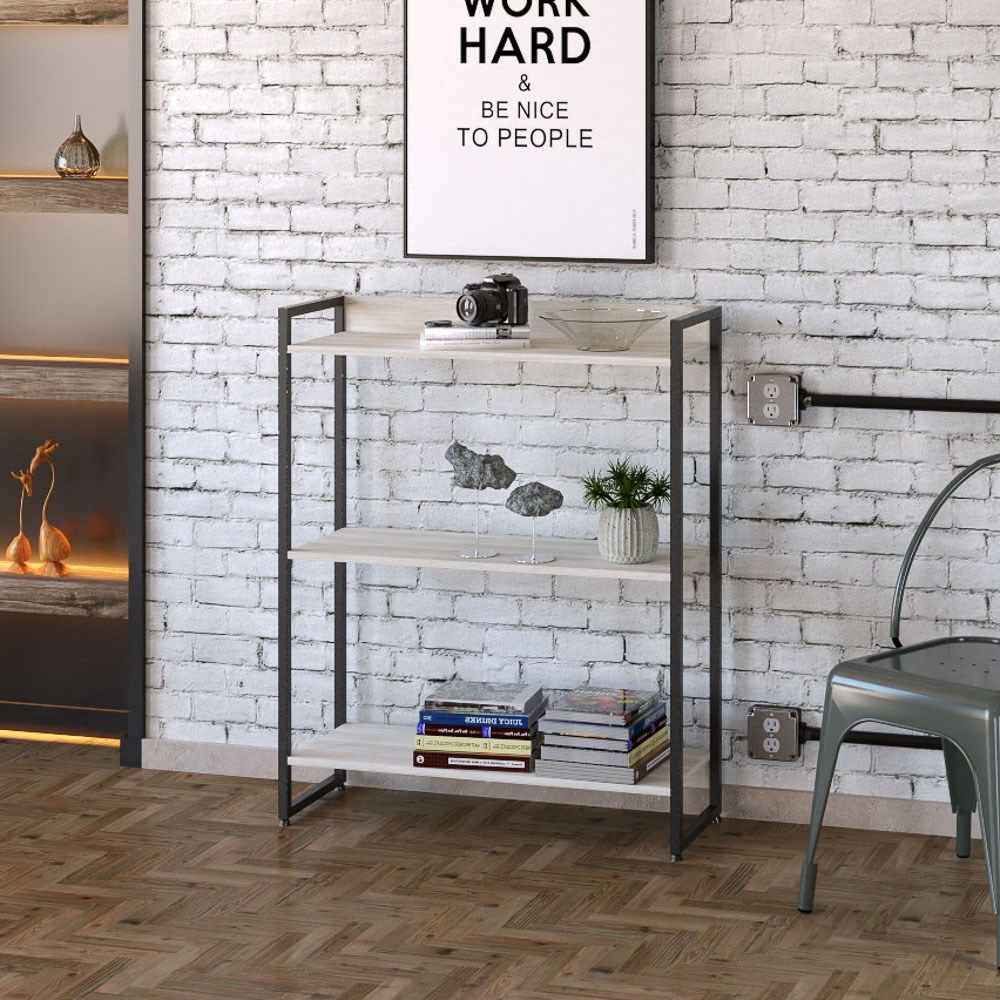 Estante Livreiro Multiuso Dynamica Industrial 80cm 3 Prateleiras C08 Snow - Mpozenato
