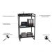 Estante Livreiro Multiuso Prisma Estilo Industrial 60cm 3 Prateleiras C08 Preto Onix - Mpozenato