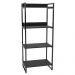 Estante Livreiro Multiuso Prisma Estilo Industrial 60cm 4 Prateleiras C08 Preto Onix - Mpozenato