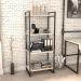 Estante Livreiro Multiuso Prisma Estilo Industrial 60cm 4 Prateleiras C08 Snow - Mpozenato
