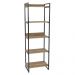 Estante Livreiro Multiuso Prisma Estilo Industrial 60cm 5 Prateleiras C08 Carvalho - Mpozenato
