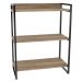 Estante Livreiro Multiuso Prisma Estilo Industrial 80cm 3 Prateleiras C08 Carvalho - Mpozenato