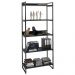 Estante Livreiro Multiuso Prisma Estilo Industrial 80cm 5 Prateleiras C08 Preto Onix - Mpozenato