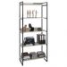 Estante Livreiro Multiuso Prisma Estilo Industrial 80cm 5 Prateleiras C08 Snow - Mpozenato