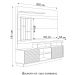 Estante Painel Para TV 60 Pol com LED 200cm Dora L06 Jatobá/Off White - Mpozenato