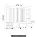 Estante Painel Para TV 70 Pol 242cm Le Gard Z10 Off/Calacata - Mpozenato