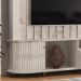 Estante Painel Para TV 70 Pol 242cm Le Gard Z10 Off/Calacata - Mpozenato