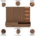Estante Painel para TV 82 Pol 240cm com LED Hawai C05 Amêndoa - Mpozenato
