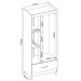 Guarda Roupa 3 Portas 1 Gaveta Prince D02 Branco - Mpozenato