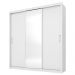 Guarda Roupa 3 Portas 2 Gavetas Residence D02 Branco - Mpozenato