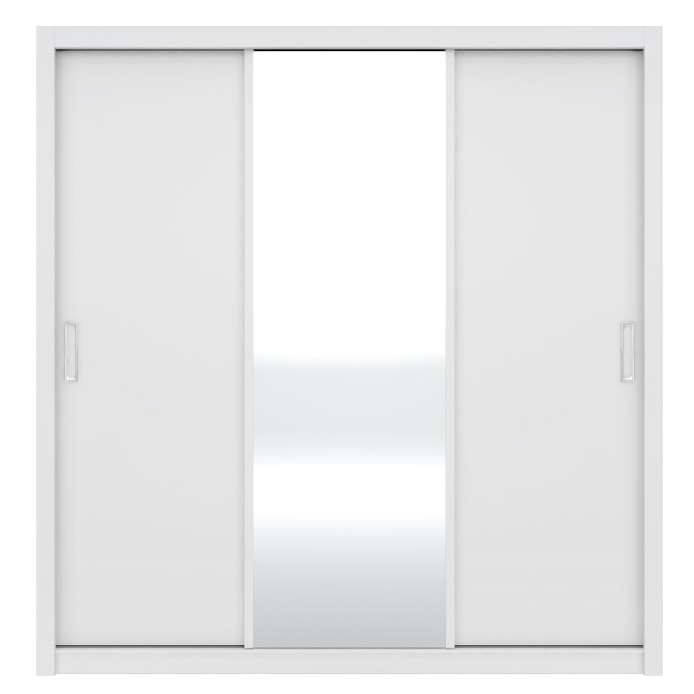 Guarda Roupa 3 Portas 2 Gavetas Residence D02 Branco - Mpozenato