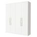 Guarda Roupa 4 Portas 3 Gavetas Slow Motion Spazio F08 Branco - Mpozenato