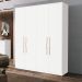 Guarda Roupa 4 Portas 3 Gavetas Slow Motion Spazio F08 Branco - Mpozenato