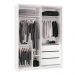 Guarda Roupa 4 Portas 3 Gavetas Slow Motion Spazio F08 Branco - Mpozenato