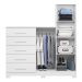 Guarda Roupa Cômoda com Espelho 158cm Suiça A02 Branco - Mpozenato