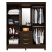 Guarda Roupa Capelinha 4 Portas 3 Gavetas Persia D02 Ebano Touch - Mpozenato