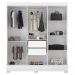 Guarda Roupa Casal 180cm 6 Portas Vanci D02 Branco - Mpozenato
