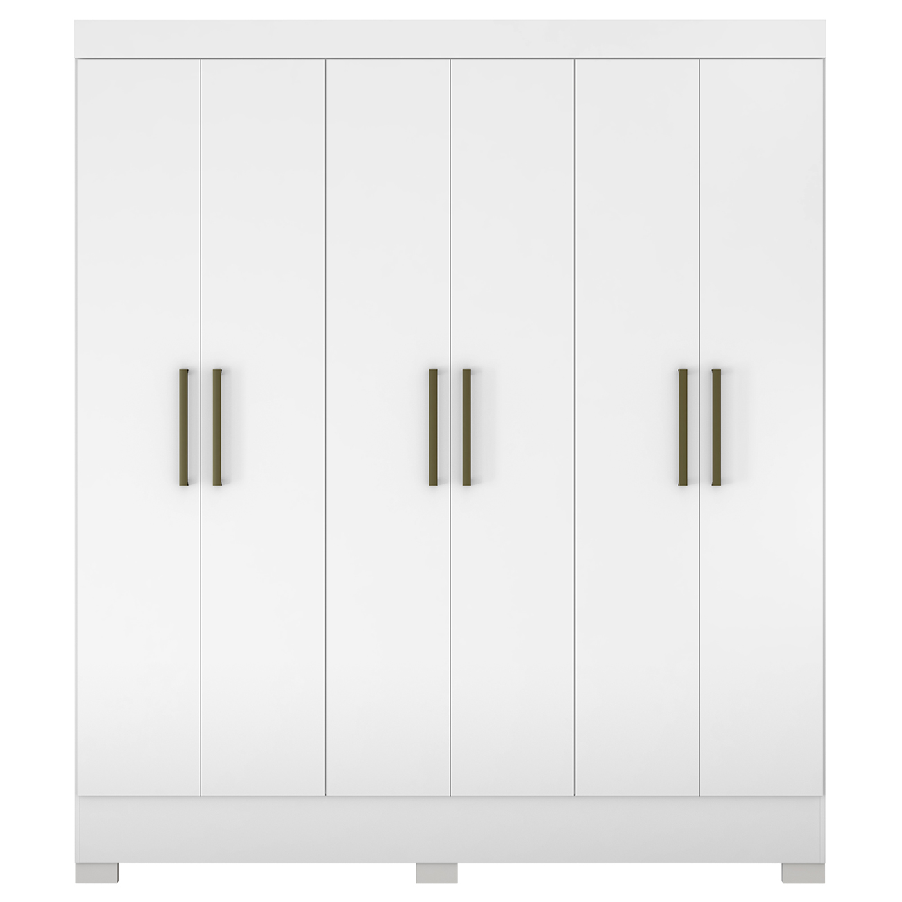 Guarda Roupa Casal 180cm 6 Portas Vanci D02 Branco - Mpozenato