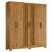 Guarda Roupa Casal 195cm Ripado Arlon M07 Freijó - Mpozenato
