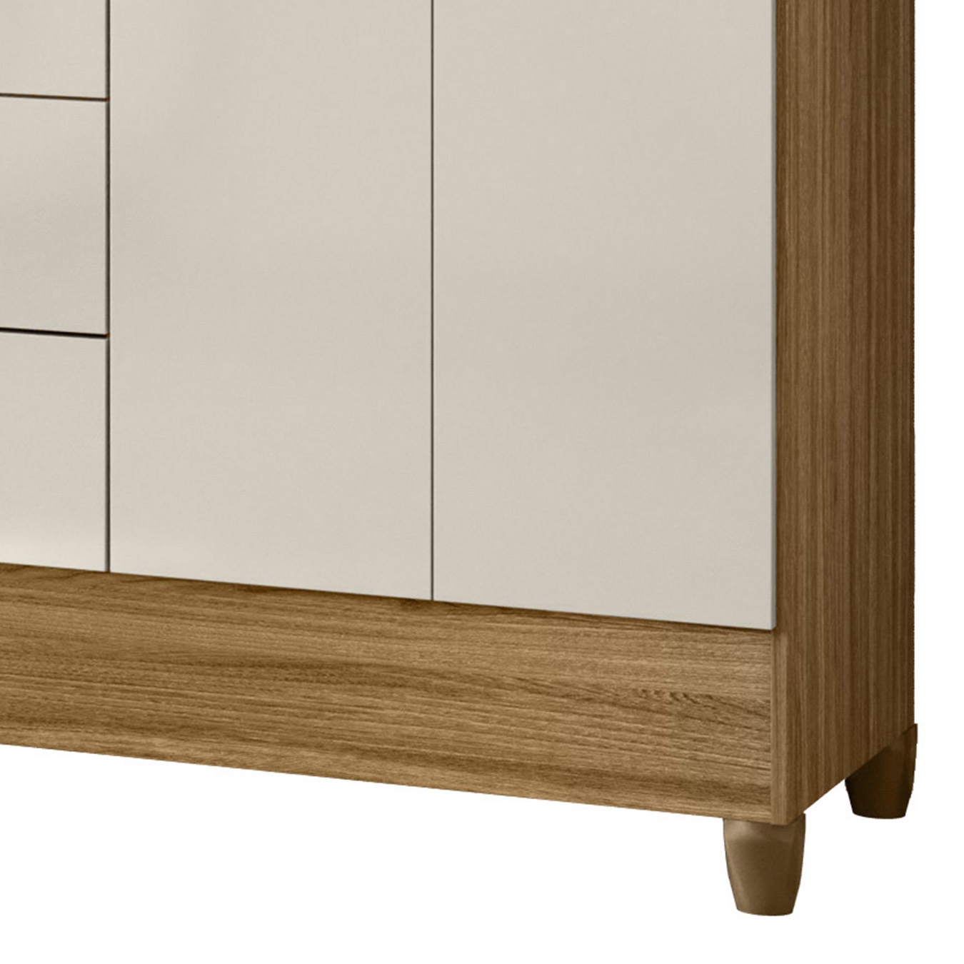 Guarda Roupa Casal 204cm Com Espelho Vitta Freijó/Off Z17    - Mpozenato