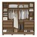 Guarda Roupa Casal 216cm Com Espelho Freeze Carvalho/Fendi Z17 - Mpozenato