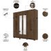 Guarda Roupa Casal 218cm Com Espelho Bolty Imbuia Rústico V02 - Mpozenato