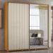Guarda Roupa Casal 230cm Com Espelho Verbena Off/Cinamomo Z10 - Mpozenato