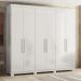 Guarda Roupa Casal 241cm 6 Portas Vanny D02 Branco - Mpozenato