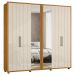 Guarda Roupa Casal 250cm Com Espelho Vibe Off/Cinamomo Z10  - Mpozenato