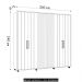 Guarda Roupa Casal 250cm Com Espelho Vibe Off/Cinamomo Z10  - Mpozenato