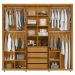 Guarda Roupa Casal 250cm Com Espelho Vibe Off/Cinamomo Z10  - Mpozenato