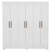 Guarda Roupa Casal 6 Portas 3 Gavetas Pratico D02 Branco - Mpozenato