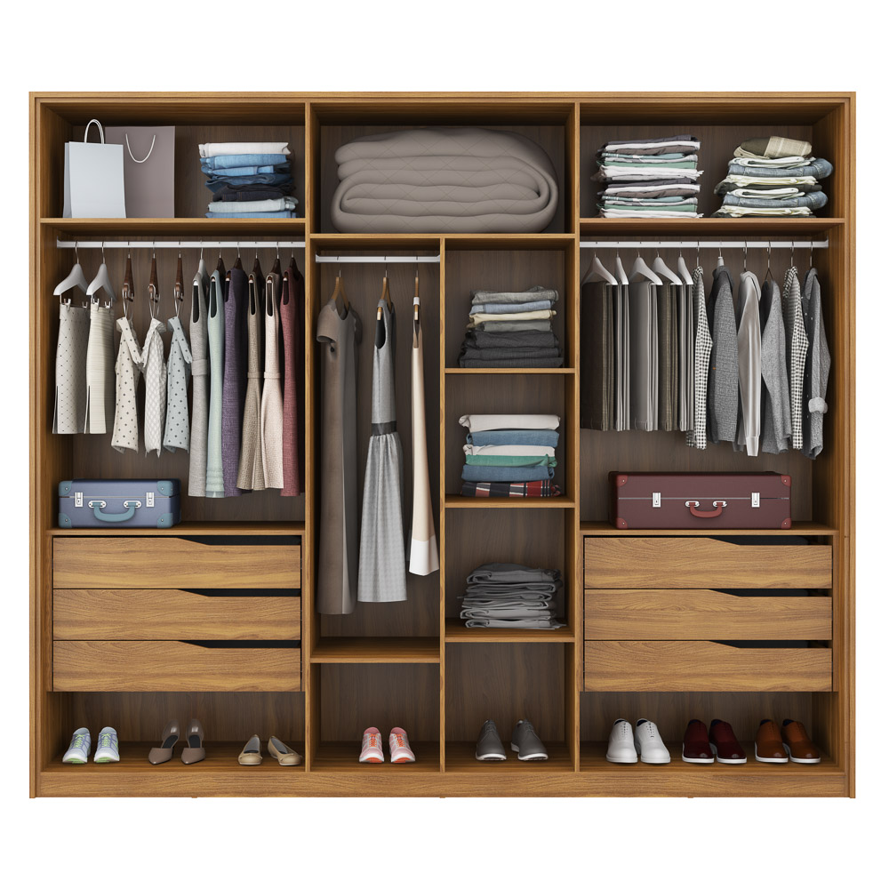Guarda Roupa Casal 6 Portas 6 Gavetas Atrice D02 Amendola Touch - Mpozenato