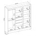 Guarda Roupa Casal 6 Portas com Espelho Elite 3 Gavetas Pratico D02 Branco - Mpozenato