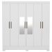 Guarda Roupa Casal 6 Portas com Espelho Elite 3 Gavetas Pratico D02 Branco - Mpozenato