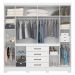 Guarda Roupa Casal 8 Portas 4 Gavetas New Realce D02 Branco - Mpozenato