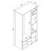 Guarda Roupa Infantil 3 Portas 2 Gavetas House A05 Branco - Mpozenato