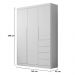Guarda Roupa Infantil 3 Portas 4 Gavetas Lilly P04 Branco - Mpozenato