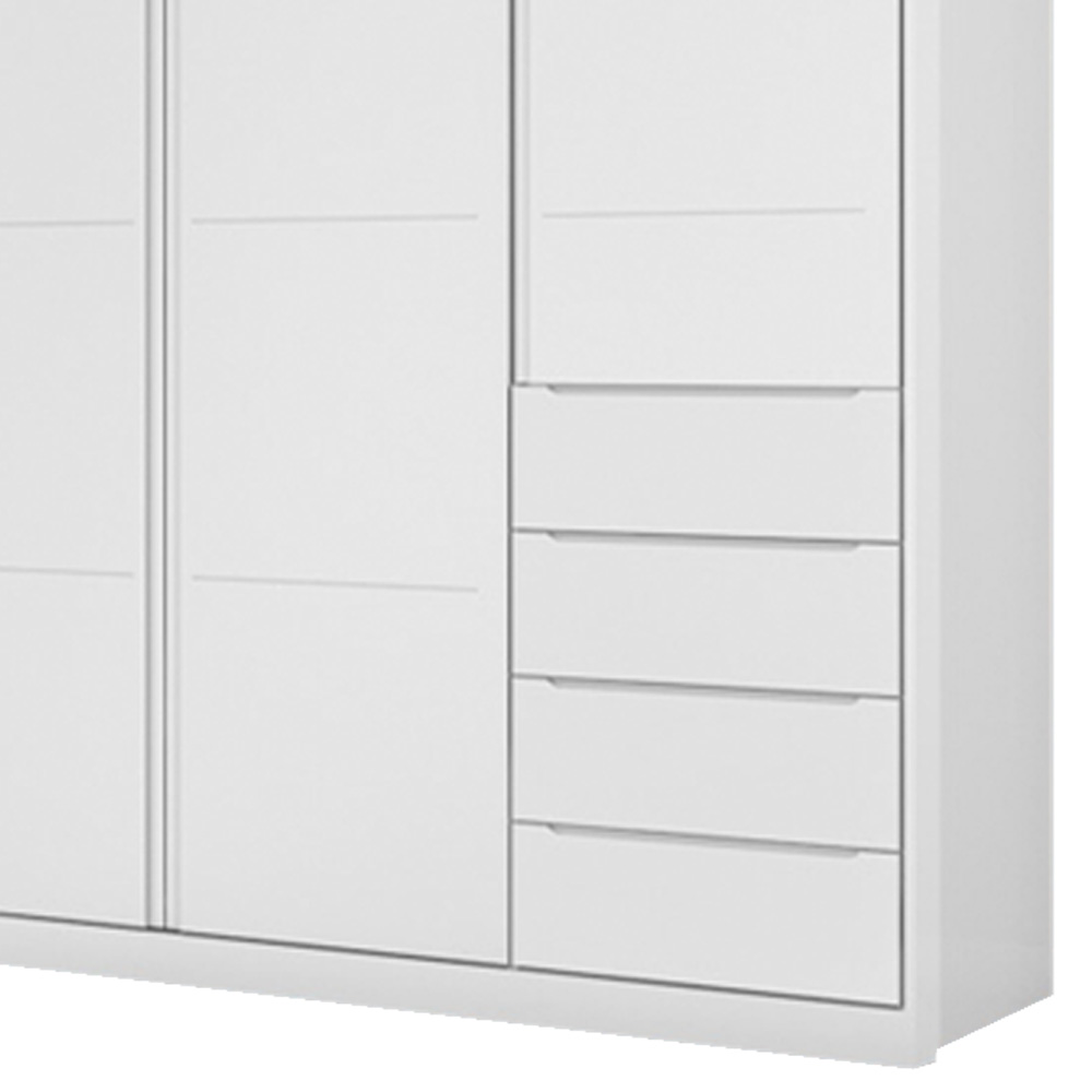 Guarda Roupa Infantil 3 Portas 4 Gavetas Lua P04 Branco - Mpozenato