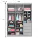 Guarda Roupa Infantil 3 Portas 4 Gavetas Lua P04 Cinza - Mpozenato