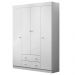 Guarda Roupa Infantil 4 Portas 2 Gavetas Ellie P04 Branco - Mpozenato