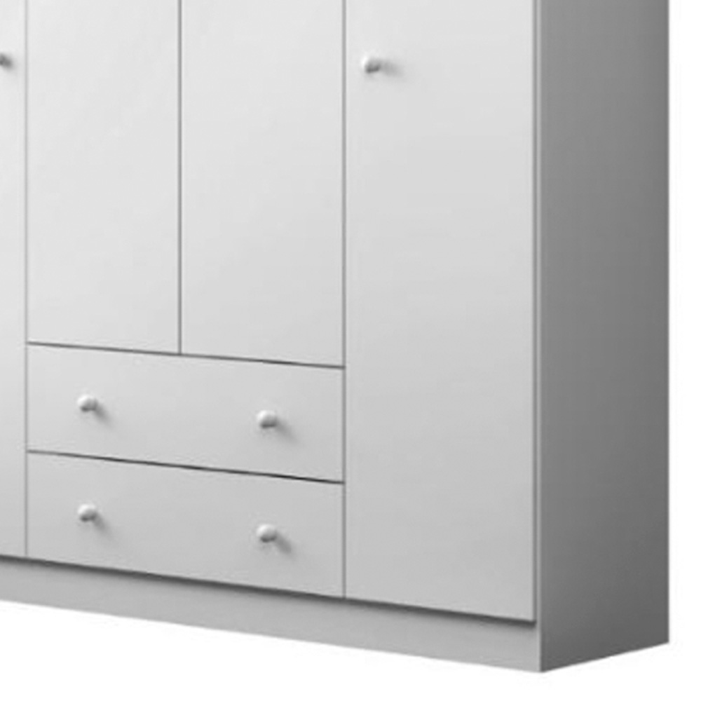 Guarda Roupa Infantil 4 Portas 2 Gavetas Ellie P04 Branco - Mpozenato