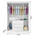 Guarda Roupa Infantil 4 Portas 3 Gavetas Amora P04 Branco - Mpozenato