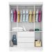 Guarda Roupa Infantil 4 Portas 3 Gavetas Amora P04 Branco - Mpozenato