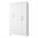 Guarda Roupa Solteiro 103cm 4 Portas Dony Flex A02 Branco   - Mpozenato