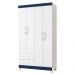Guarda Roupa Solteiro 103cm 4 Portas Dony Flex A02 Branco   - Mpozenato